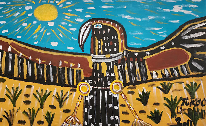 Trevor-Turbo-Brown-–-Bunjil-in-the-Sun-@jefagallery