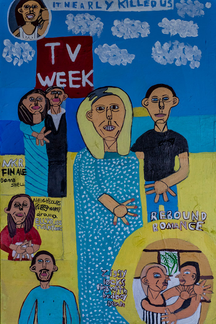 Zion Levy Stewart painting rebound romance (TV week collection)